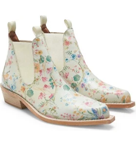 Rare Free People Floral Festival Western Ankle Boots - Picture 1 of 6