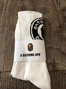 A Bathing Ape Crew Socks White L - Picture 1 of 2
