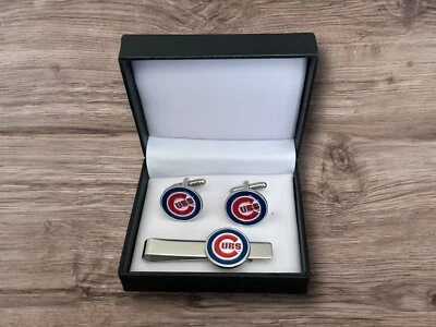 Gemelos, clip de corbata o juego completo de los Chicago Cubs Foto 1 de 4