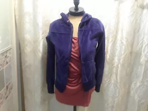 NEU SoHo Lady New York Navy Blau Velour Kapuzenjacke Damen S Neu mit Etikett - Bild 1 von 5