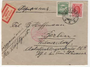 1930 Russia Air mail Cover MOSCOW  to Germany mixt franking Air Post zag#601 RR - Picture 1 of 2