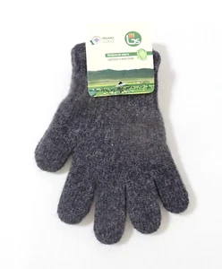 Mongolia Unisex Camel Woolen Black Gloves Childrens, Kid Winter Warm Hand Gloves - Picture 1 of 5