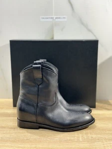 Strategia Texanisch Frau A5676 Leder Schwarz Luxury Stiefel Frau 39 - Bild 1 von 6