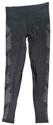 SPANX Women's Leggings Size S Black Gray Seamless All Day Shaping Aztec Stripe - Image 1 of 4