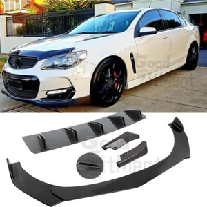 For Holden Commodore VE VF Carbon Front Bumper Chin Lip +Rear Lip +Rear Diffuser - Picture 1 of 17