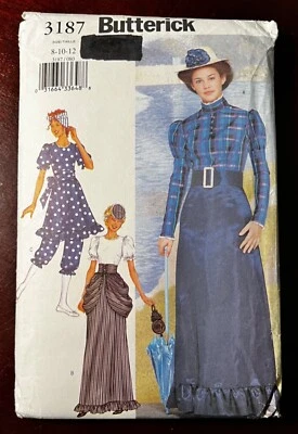 Butterick 3187 Edwardian Beach Bathing Mary Poppins Dress Misses Sz: 8, 10, 12 - Image 1 of 4
