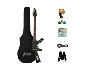 Haze HDE500BK Gun-Shaped(AK47) Electric Guitar,LED Lights on Rosewood Fretboard - Picture 1 of 13