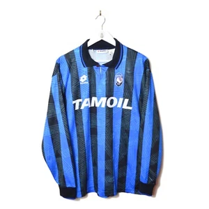 Atalanta Home Football Shirt Jersey 1991/1992/1993 #8 L/S *PLAYER ISSUE* - Picture 1 of 6