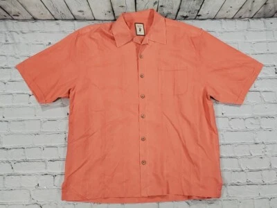 Camisa Hawaiana Jamaica Jaxx Salmon PARA HOMBRES TALLA XL 100% Seda  Foto 1 de 4