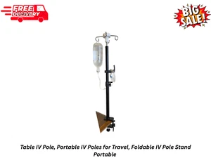 Tisch IV Pole, Tragbare IV Pole für Reisen, Faltbarer IV Pole Ständer Tragbar - Bild 1 von 10
