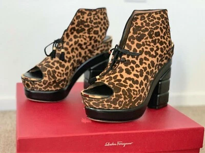 $1490 Ferragamo Mujer Botines Botín --RARO-- NUEVO SIN CAJA Laconia Foto 1 de 4