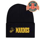 Embroidered License Marines Black Military Watch Cap Stocking Hat Free Shipping