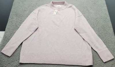 Aerie Sweater Women's Petite S Pink Knit Long Sleeve Mock Neck Stretch Pullover - Image 1 of 4