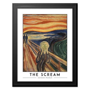 Edvard Munch Der Schrei Expressionist Gerahmter Druck 30x40 cm - Bild 1 von 6