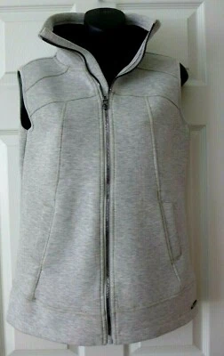 Chaleco Sudadera Betsy Betsey Johnson Performance Gris Brezo Claro Nuevo con Etiquetas M $78 Foto 1 de 3