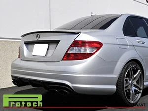 2008-2013 W204 C63AMG Carbon Fiber Trunk Spoiler Lip  C200 C250 C300 C350 Sedan - Picture 1 of 4