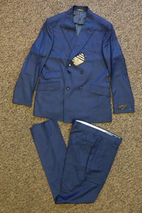 $1195 Joseph Abboud Black Label Men's 2-Piece Slim Fit Wool Suit 40R / 34 Pants - Picture 1 of 20