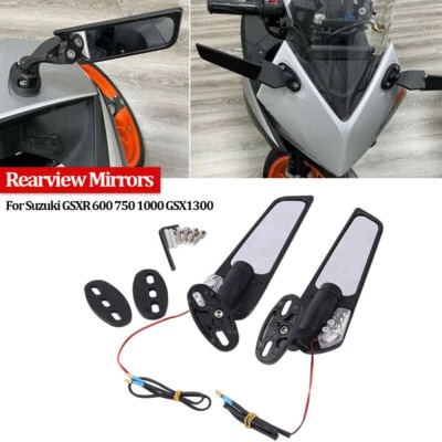 Espejo retrovisor intermitente LED para motocicleta Suzuki GSXR 600 750 1000 GSX1300 Foto 1 de 4