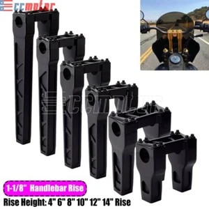 1-1/8'' Club Style Handlebar Riser For Harley XL Dyna Softail Touring Road King - Picture 1 of 108