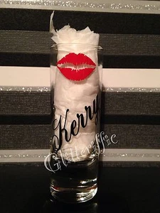 x24 Mini Red Or Pink Vinyl Decal Sticker Shot Glass Hen Do Party Favour Gift - Picture 1 of 3