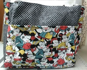 Cartera/bolso de proyecto Minnie Mouse diseño retro lunares Disney XL hecho a mano 15x18 - Imagen 1 de 7