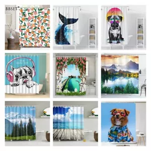 Summer Beach Vacation Shower Curtain for Bathroom Polyester Waterproof 72 Inches - Picture 1 of 18