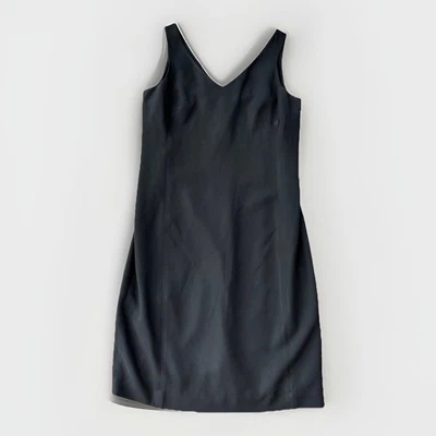 Vestido Jones New York Plantinum Negro Cuello en V Talla 12 Cremallera Forrado Sin Mangas Foto 1 de 4