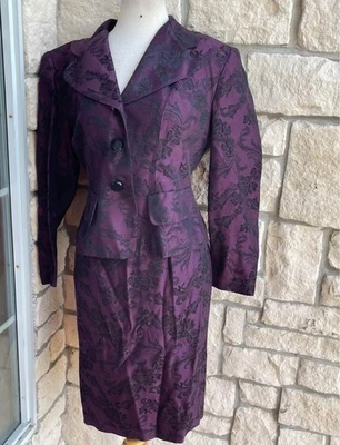 De colección Lois Snyder Dani Max 2 Piezas Traje Falda Manga Larga Chaqueta Talla 6 Foto 1 de 3