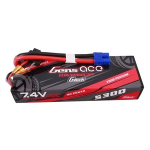 Gens Ace GEA532S60E3GT 5300mAh 2S 60C 7.4V HardCase G-tech Lipo Battery Pack 24# - Picture 1 of 6