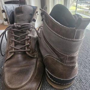 Para Hombres Aldo Envejecido Marrón Gris Bota Alta Zapatilla Con Cordones Zapato Cómodo 12 - Imagen 1 de 15
