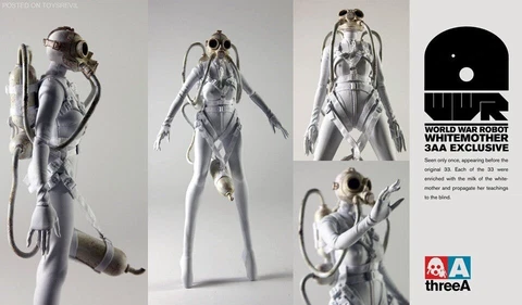 ThreeA 3A Ashley Wood WWR World War Robot Whitemother Supreme NOM de plume 1/6 Cover