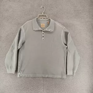 Tommy Bahama Polo Shirt Mens XL Gray Long Sleeve Polo - Picture 1 of 9