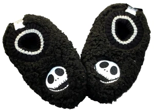 Disney Nightmare Before Christmas Faux Fur Fuzzy Babba Slipper Socks NWT 7-9.5 - Picture 1 of 3
