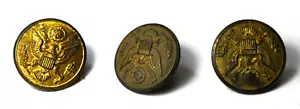 3 bottoni uniformi vintage Rex Products nuovi Rochelle US Great Seal Eagle - Foto 1 di 7