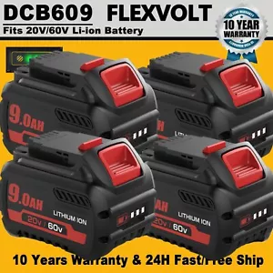 Replace For DEWALT DCB609 20V 60V MAX FLEXVOLT 9Ah Li-Ion Battery DCB609 DCB606 - Picture 1 of 25
