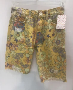 We The Free By Free People Alani Cut Off Shorts Ladies Size 24 Yellow NWT $88 - Picture 1 of 12