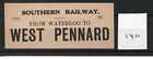 Southern Railway. Sr - Luggage Label (190) - West Pennard