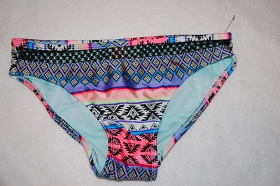 Traje de baño junior para mujer COLORIDO GEOMÉTRICO ABSTRACTO RAYAS Bikini Parte inferior S 3-5 Foto 1 de 2