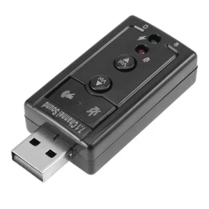 For Desktop Laptop 7.1 USB Sound Card 3.5mm Headphone Microphone Audio Adapter - Photo 1/12