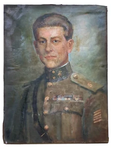 American Impressionism Oil - Portrait General Military in Uniform - Picture 1 of 9