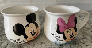 Disney Arst Ceramic Mickey Mouse and Minnie Mouse Coffee Cups Mugs - Picture 1 of 9