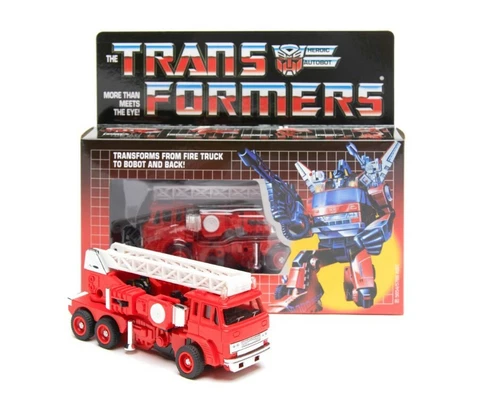 Transformers G1 Autobot Search Rescue Inferno Action Figure Toy New in Box Cover