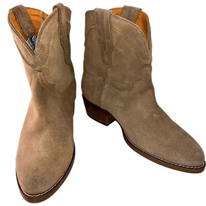 Dingo Tumbleweed Cowgirl Booties Sand Suede Leather Western NWOB 6.5 - Picture 1 of 8