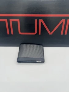 Tumi Aplha CFX Wallet Leather/Carbon Fiber Wallet - Black RFID Protection EUC - Picture 1 of 11