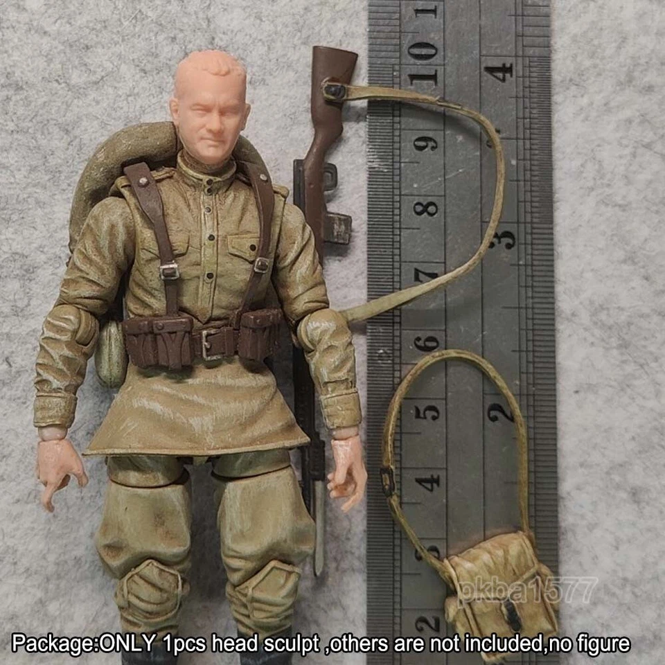 Cabeza esculpida para figura de 3,75" cabeza privada Ryan Tom Hanks sin pintar 1/18 Foto 1 de 1