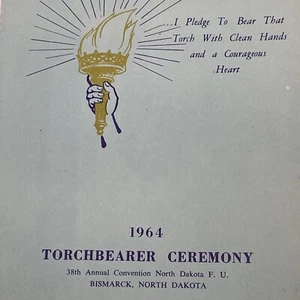 Torchbearer Cerimony 1964 Programma Convenzione Annuale Bismarck North Dakota ND - Foto 1 di 5