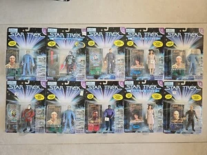 Lot of 10 Playmates Star Trek The Next Generation 4.5" Figures w Cards - Picture 1 of 12