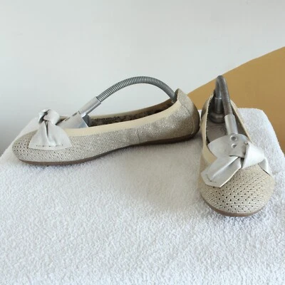 Zapatos planos Rieker bailarina antiestrés para mujer talla 5 lazo metálico elástico ballet Foto 1 de 4