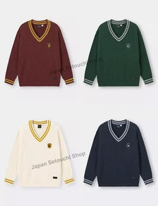 PSL Harry Potter x GU collaboration V Neck Sweater 4 Colors NEW Japan 2024 AW - Picture 1 of 55