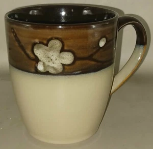 Tazza da caffè PFALTZGRAFF Flora oro fiori bianchi bordo marrone chiaro  - Foto 1 di 9